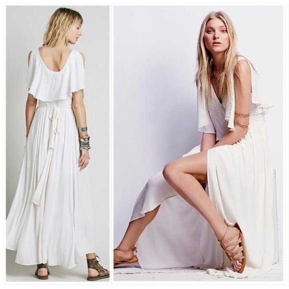 Free People Fiona Chiffon Sleeveless Maxi Dress S - Picture 2 of 11